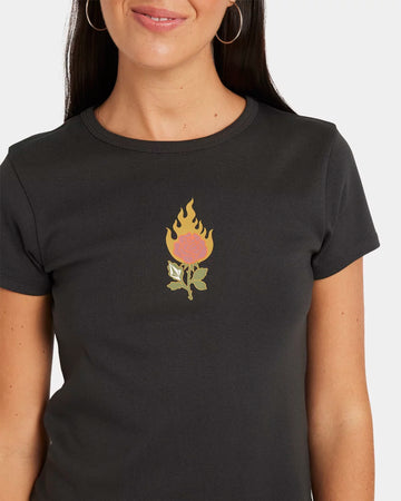 Volcom Have a Clue Womens Tee - Vintage Black